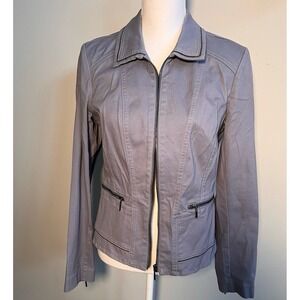 White House Black Market Gray Utility Jacket